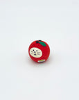 Resin-crafted Cat & Apple Incense Stick Holder, featuring a round red apple with a cute cat face detail.