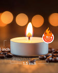 Zen Aroma unscented ghee candle burning inside a white ceramic Aroma Burner, with another tealight candle beside folded towels on a wooden surface — creating a clean, smokeless flame ideal for releasing aroma pellets.
