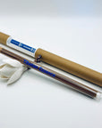 Zen Aroma Tibetan Essence incense sticks in a glass tube with cork and brown cardboard tube packaging, displayed on a clean white background.